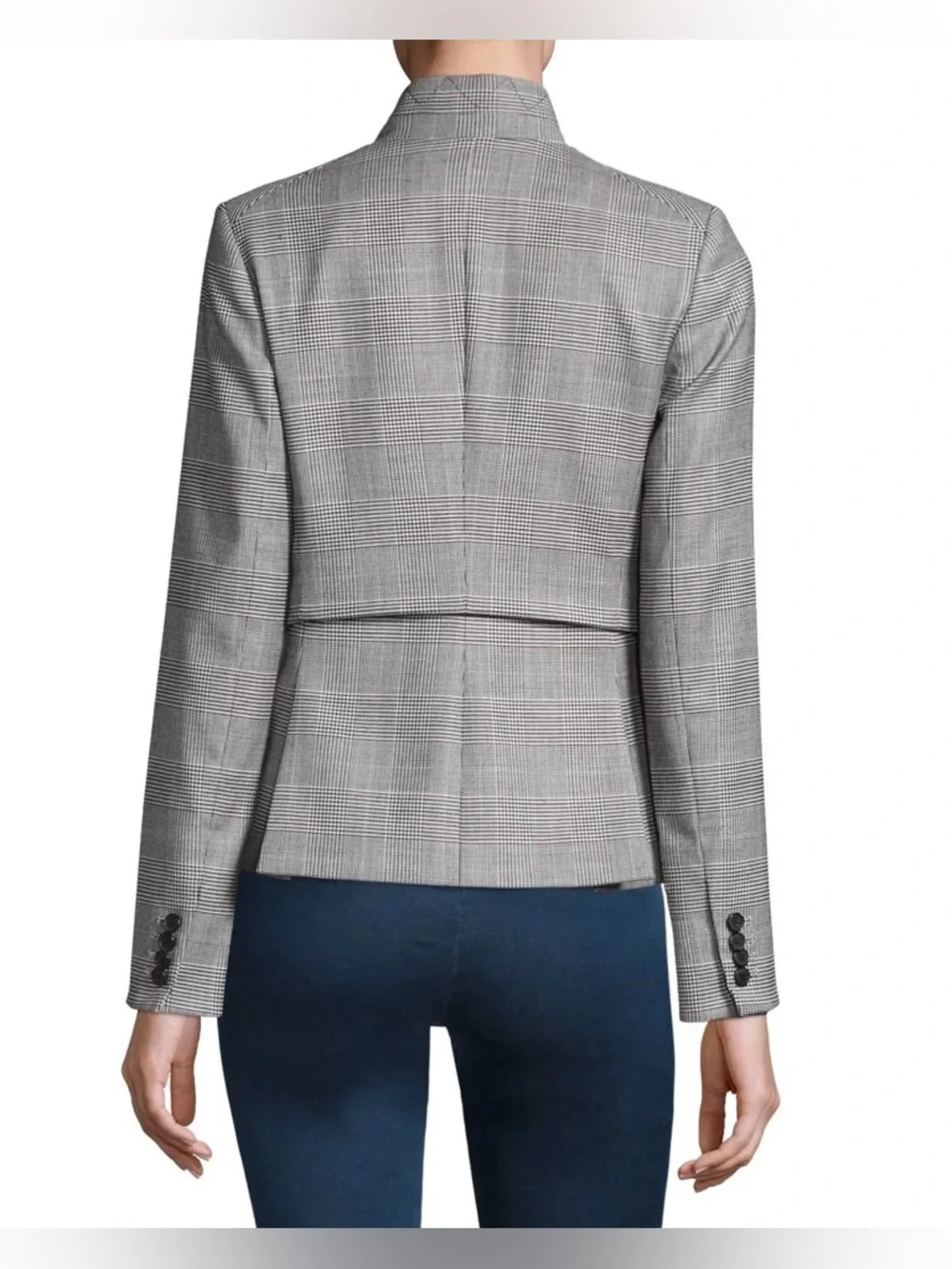 Veronica Beard Dickey Paloma Zip Plaid Blazer Jacket 0 Luxury Chic Business Boss - Picture 2 of 13